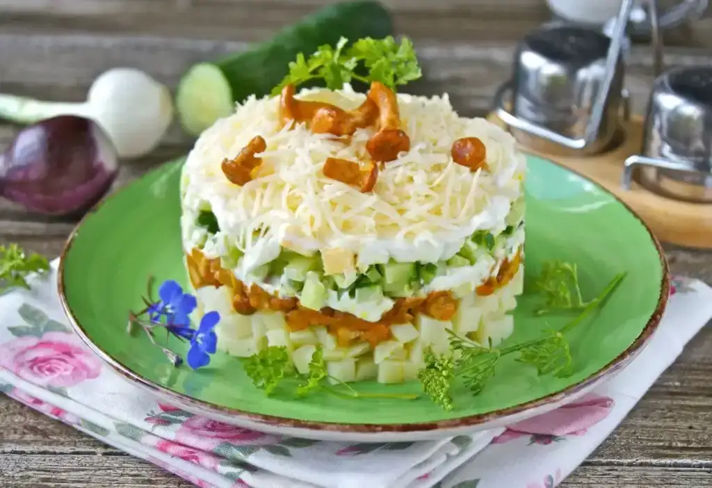 Салат з лисичками