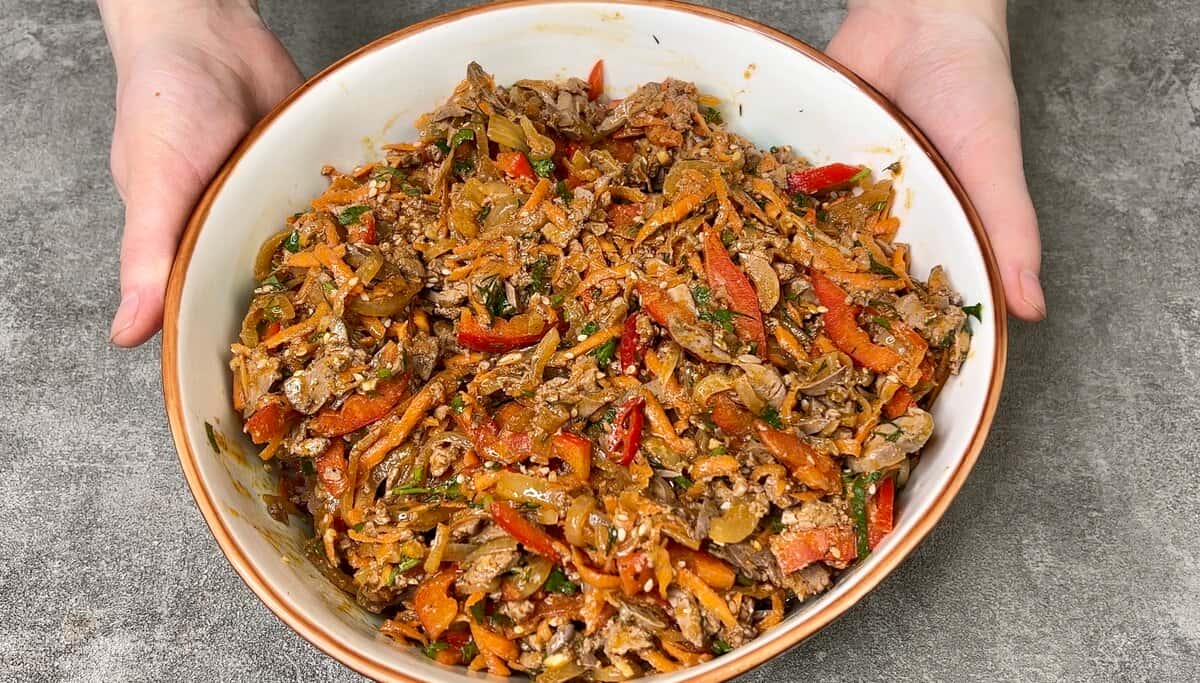 Куряча печінка по-корейськи