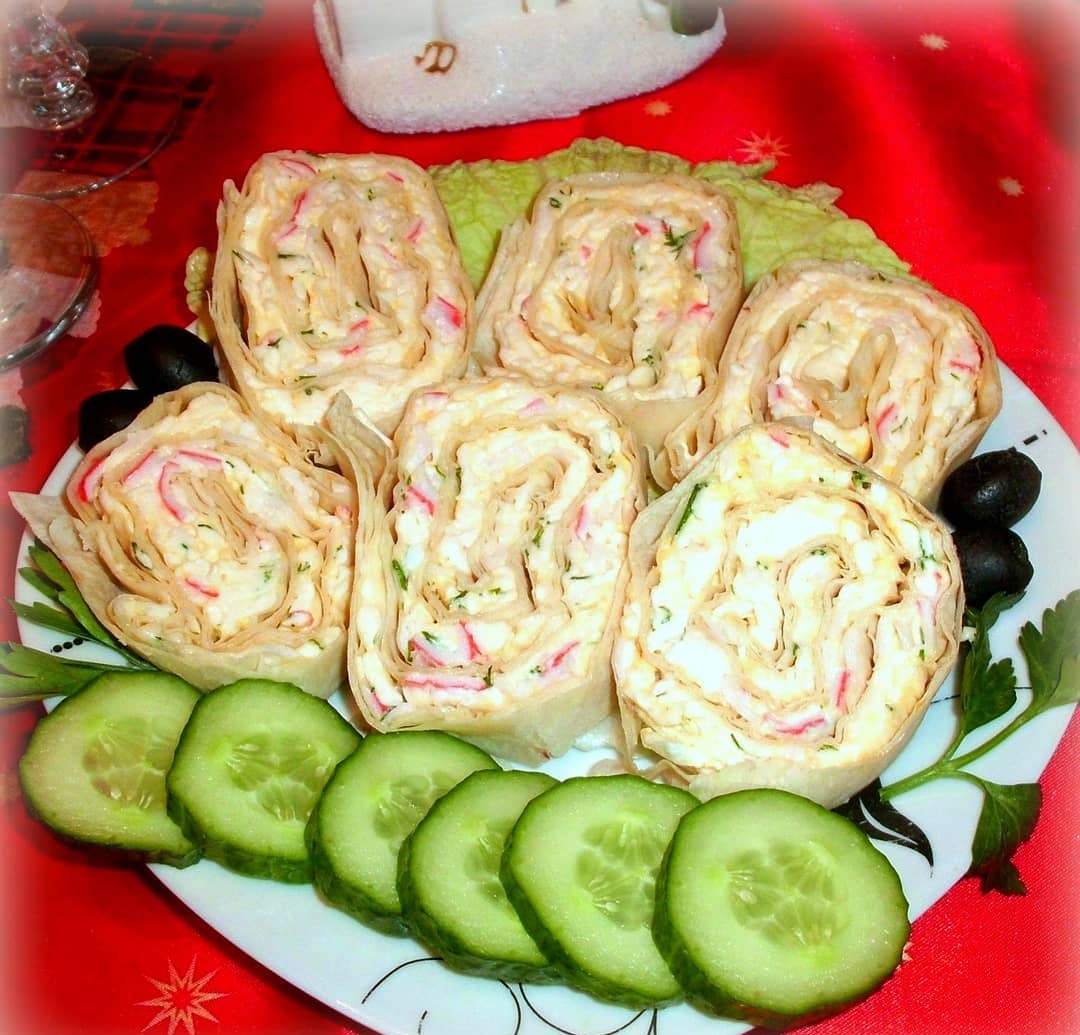 Закуска з лаваша з смачною начинкою