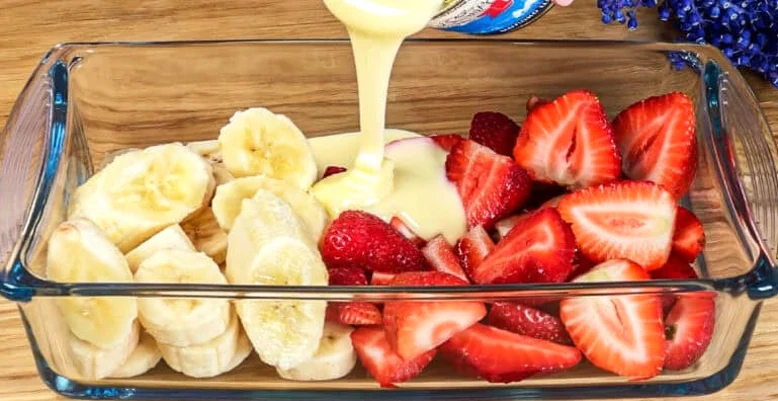 десерт зі згущеним молоком крок 1