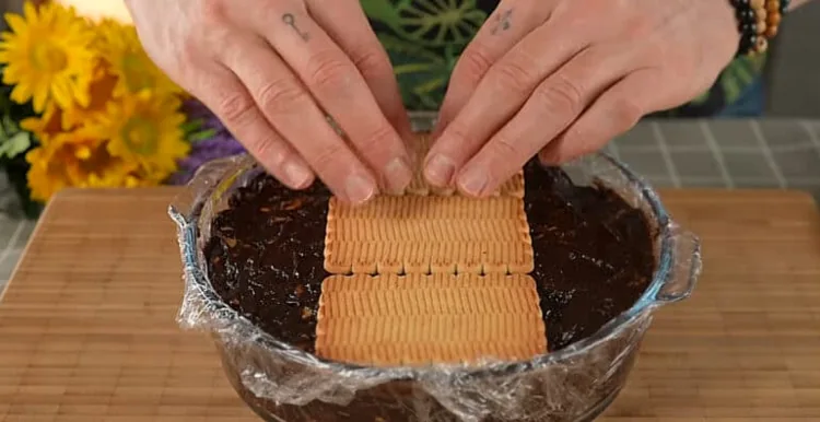 Різдвяний десерт без випікання крок 1