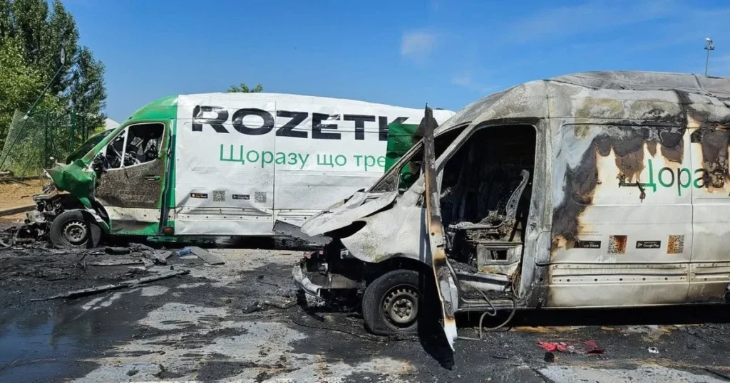 удар по складу Rozetka